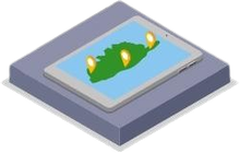 Une carte de la Corse.
