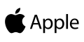 El logotipo de Apple es blanco y negro sobre un fondo blanco.