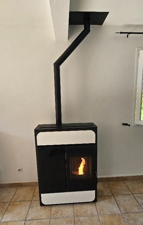 Poêle à bois après installation