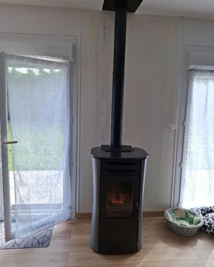 Poêle à granulés Edilkamin Dania Air Tight C Plus Finition Acier gris