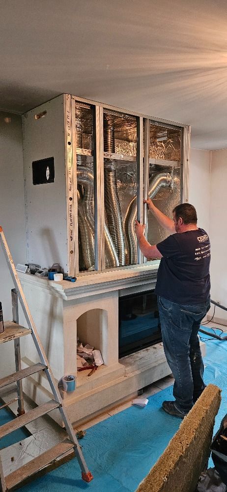 Installation d'un poêle à bois