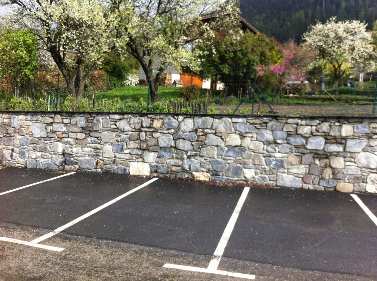 Muret en pierre de pays