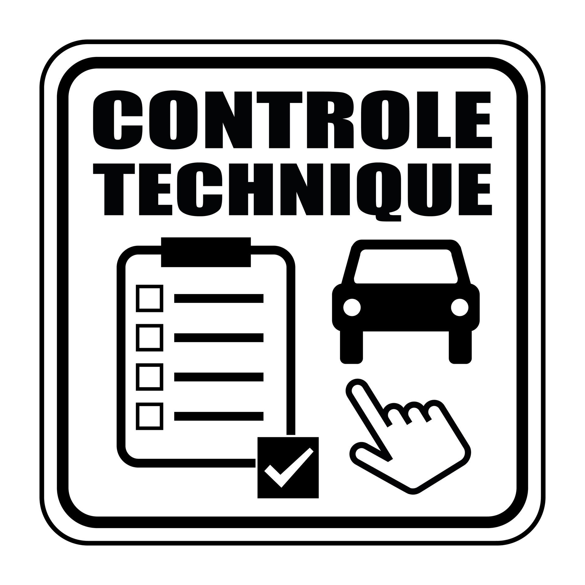 Panneau avec le texte « Contrôle Technique »