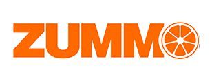 El logo de Zummo es naranja con una rodaja de naranja en el medio.