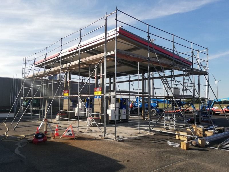 Gerüst auf einer Baustelle