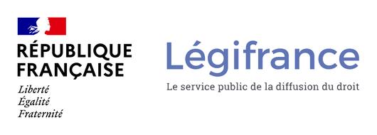 Logo de la République française avec Légifrance.