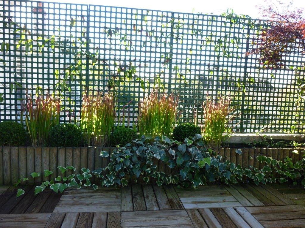 terrasse caillebotis et grillage