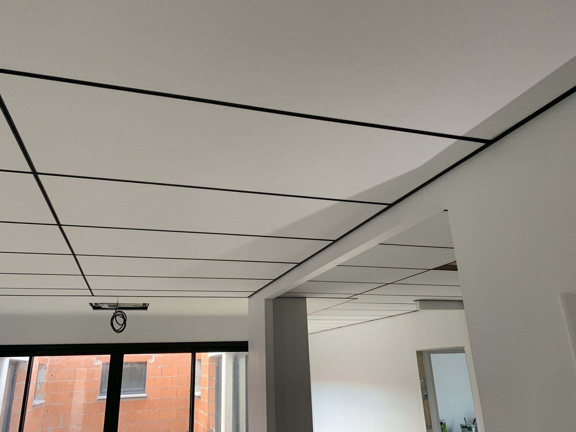 Faux plafond plaque lame