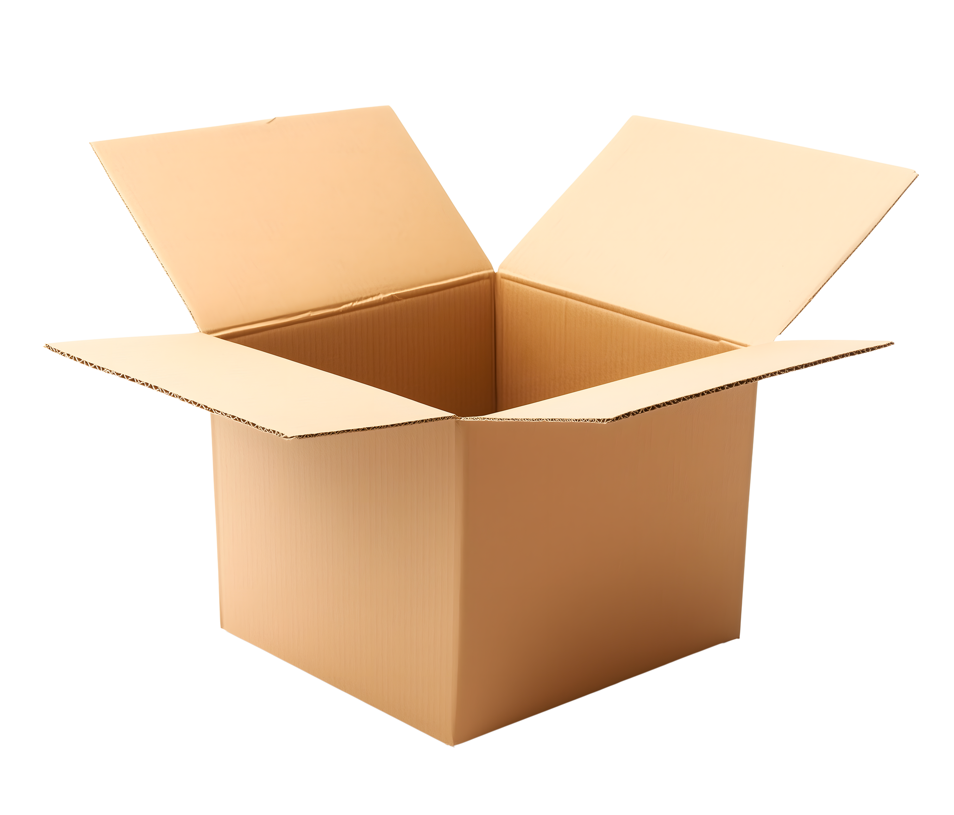 Carton vide ouvert