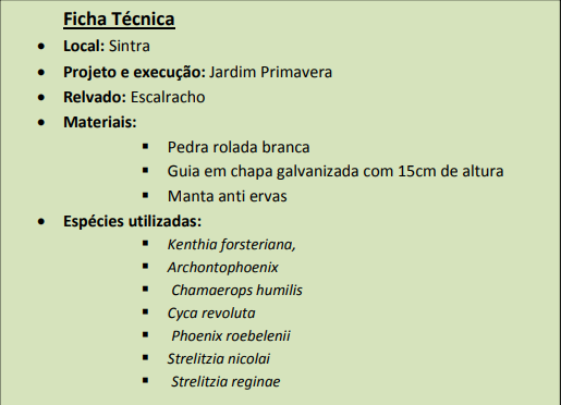 Uma lista de espécies usadas em uma ficha técnica