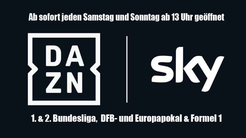 Logo DAZN und Sky