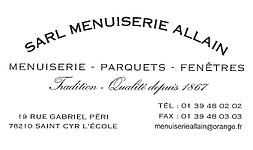 Carte de visite de la Menuiserie Allain