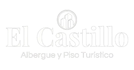 Logo reading &ldquo;El Castillo&rdquo; with &ldquo;Albergue y Piso Tur&iacute;stico&rdquo; beneath, in light gray.