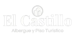 Logo reading &ldquo;El Castillo&rdquo; with &ldquo;Albergue y Piso Tur&iacute;stico&rdquo; beneath, in light gray.