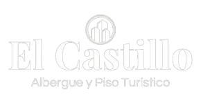 Logo reading &ldquo;El Castillo&rdquo; with &ldquo;Albergue y Piso Tur&iacute;stico&rdquo; beneath, in light gray.