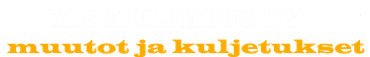 Orange text reading “M.S KULJETUS OY” on a white background.