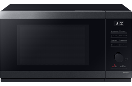 Micro-ondes Samsung finition inox noir.