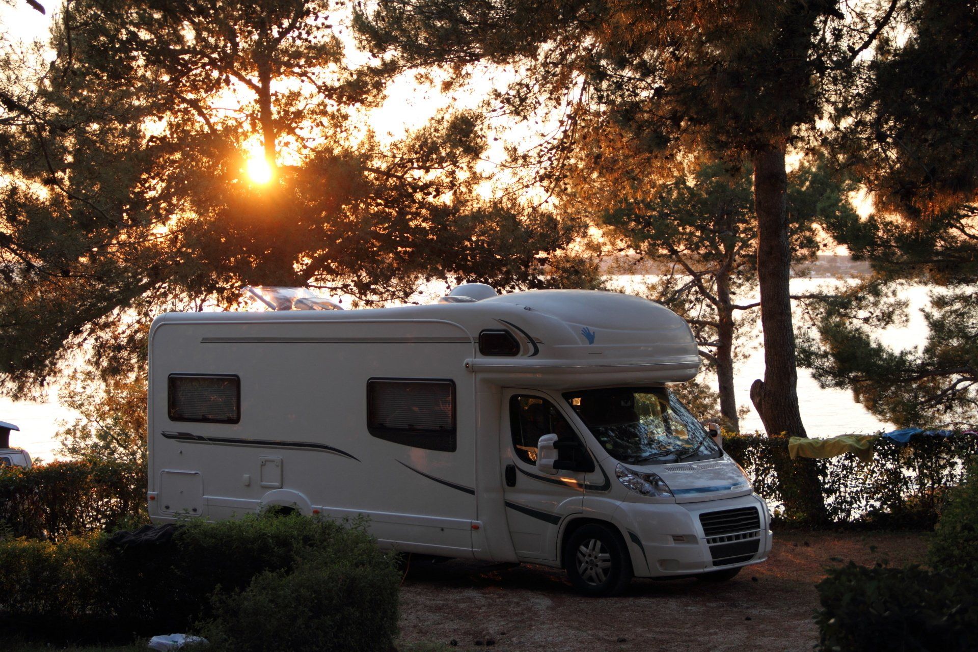 Camping car le soir
