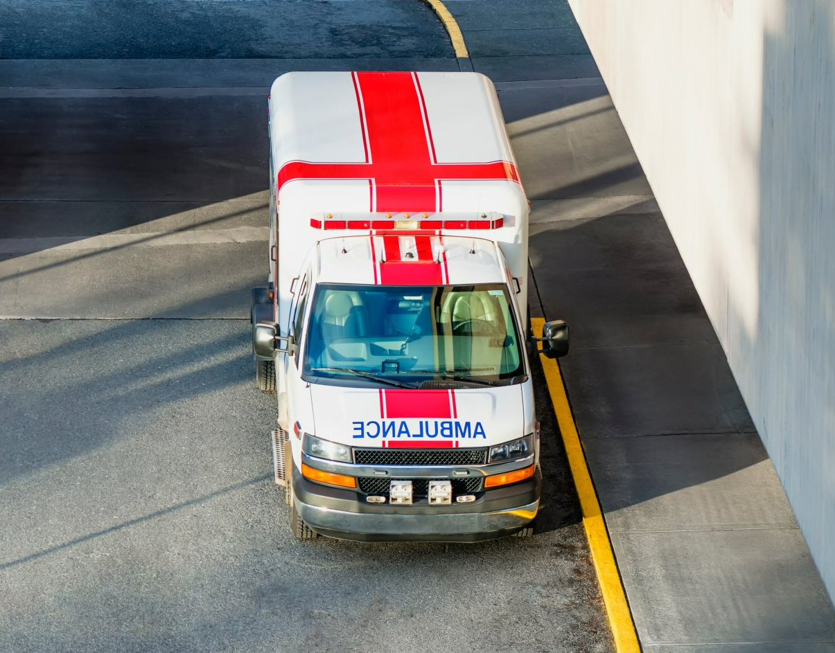 Ambulance vue d'en haut