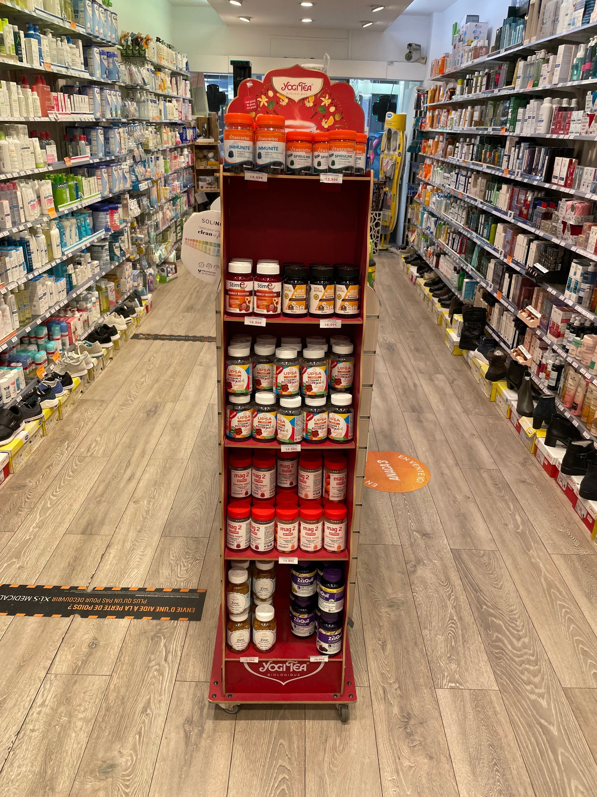 Compléments alimentaires en tête de gondole