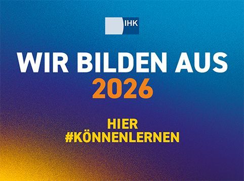 An IHK graphic on a blue and orange gradient background reads 