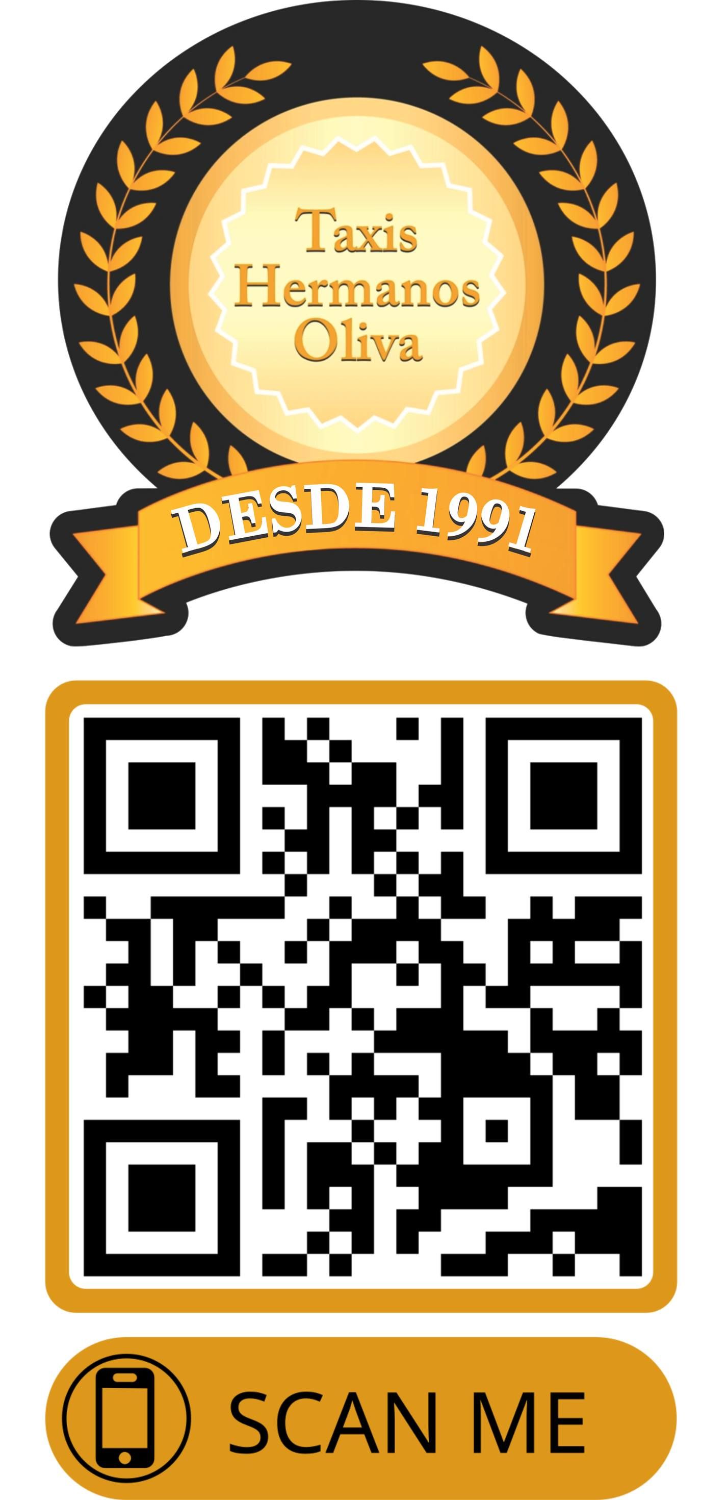 Un código QR con una corona de laurel.