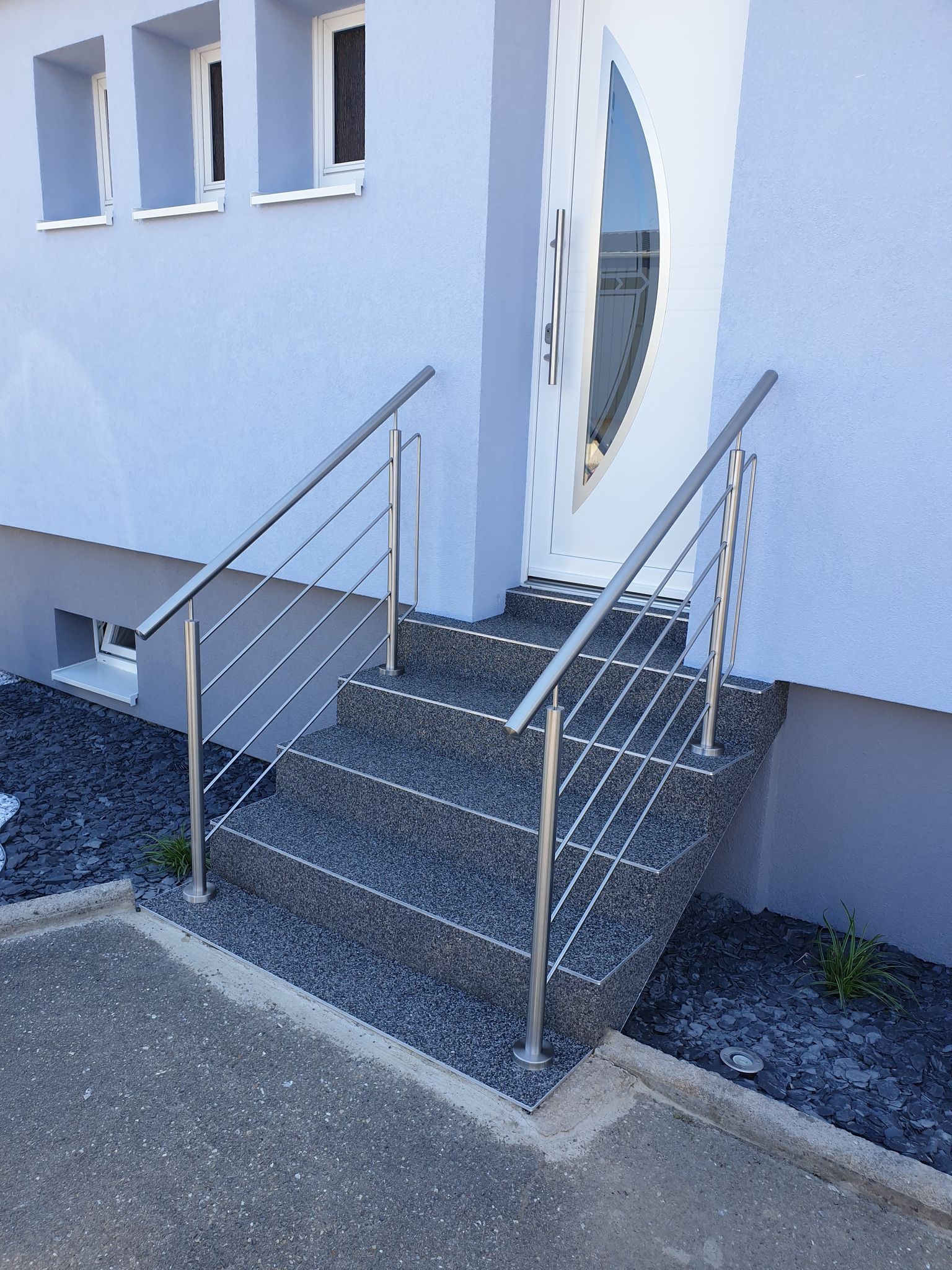 Garde-corps en métal pour escalier de porte d'entrée