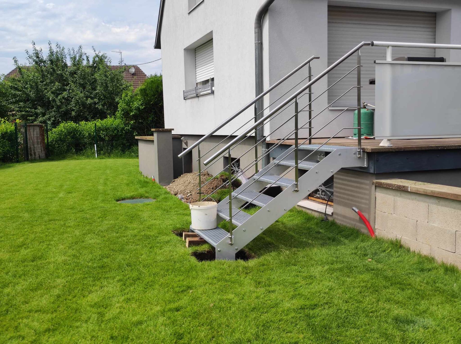 Escalier extérieur d'accès au jardin