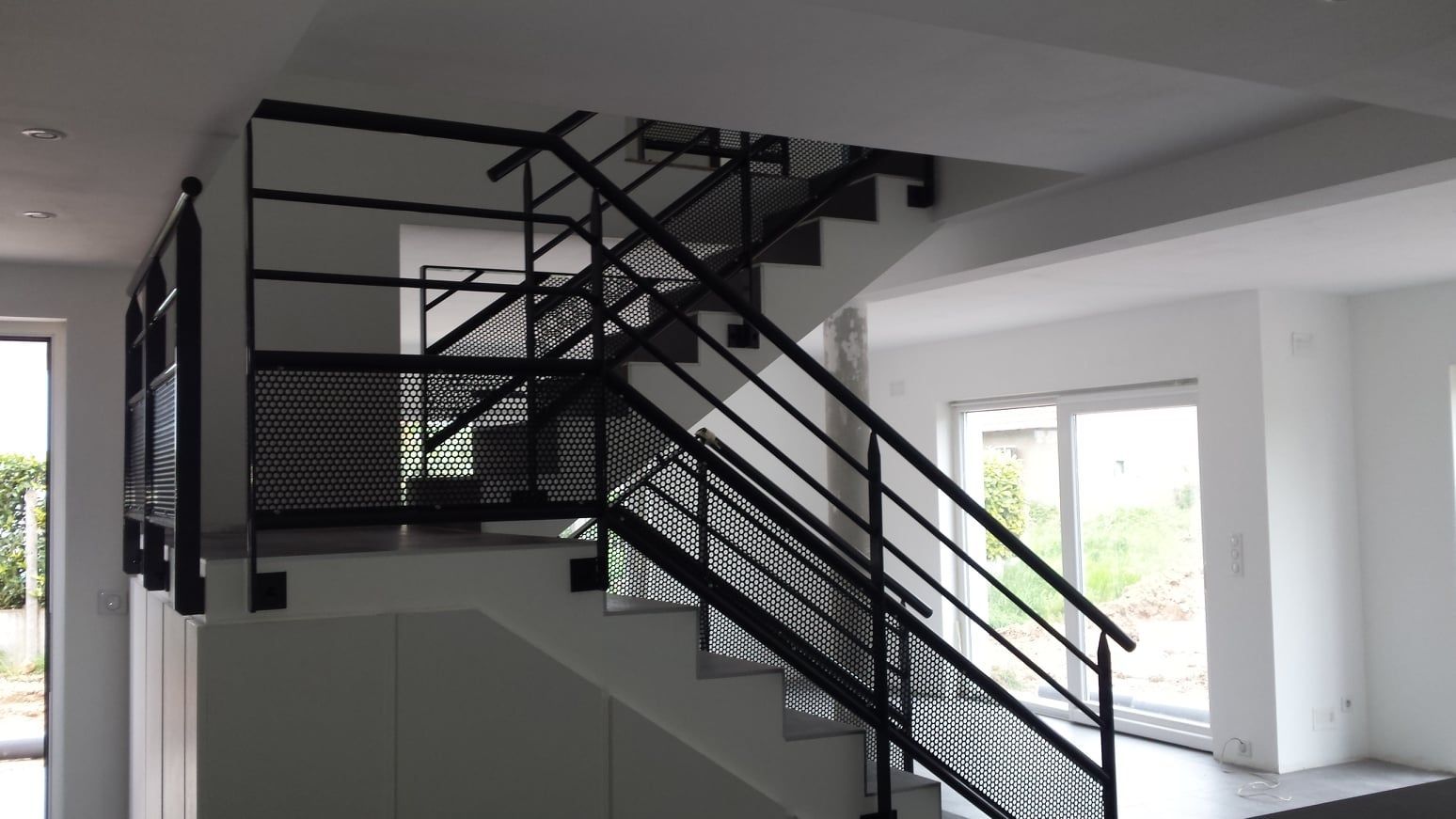 Garde-corps d'escalier intérieur noir