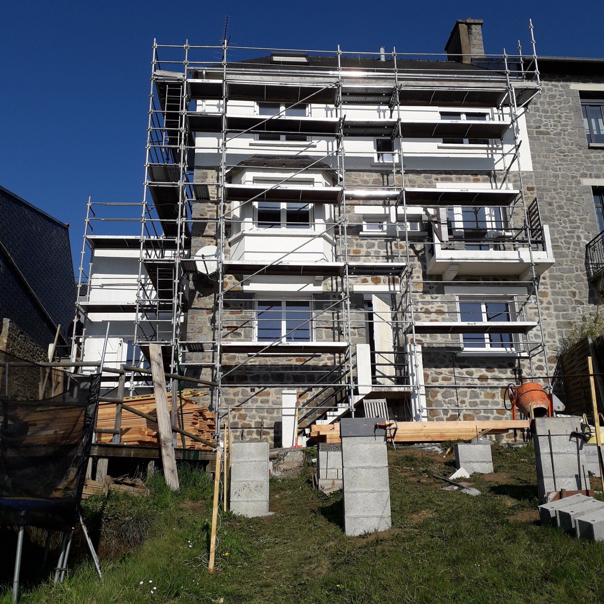 Ravalement de façade d'un immeuble