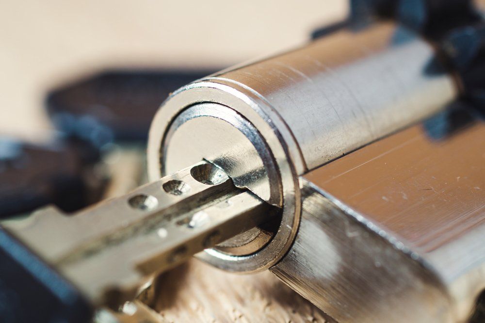 Macro d'un barillet sécurisé