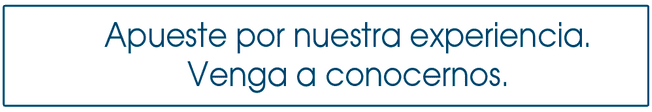 A sign that says apuesto por nuestra experiencia venga a conocernos