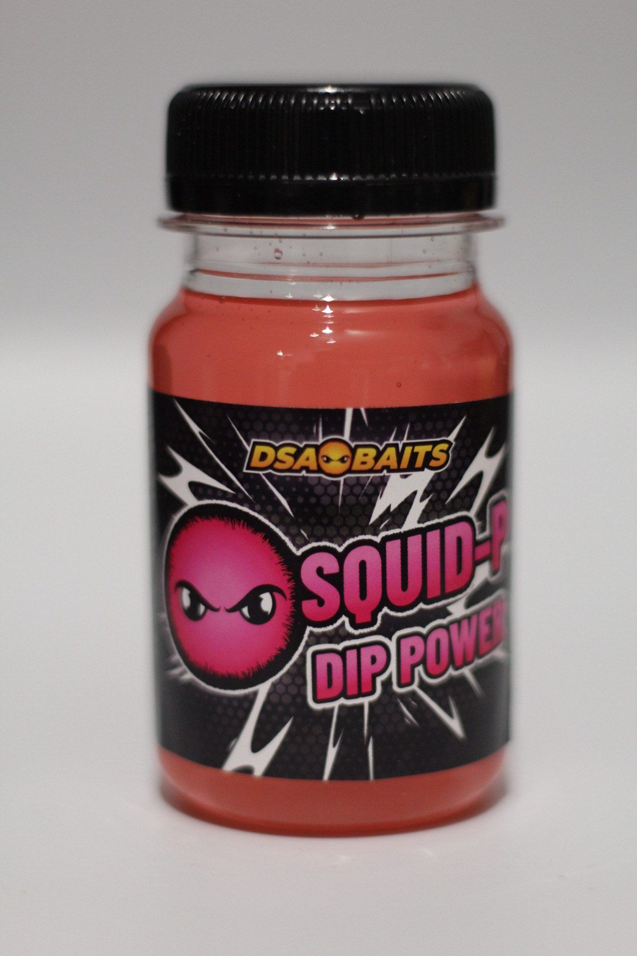 Una botella de salsa para calamares de DSA Baits