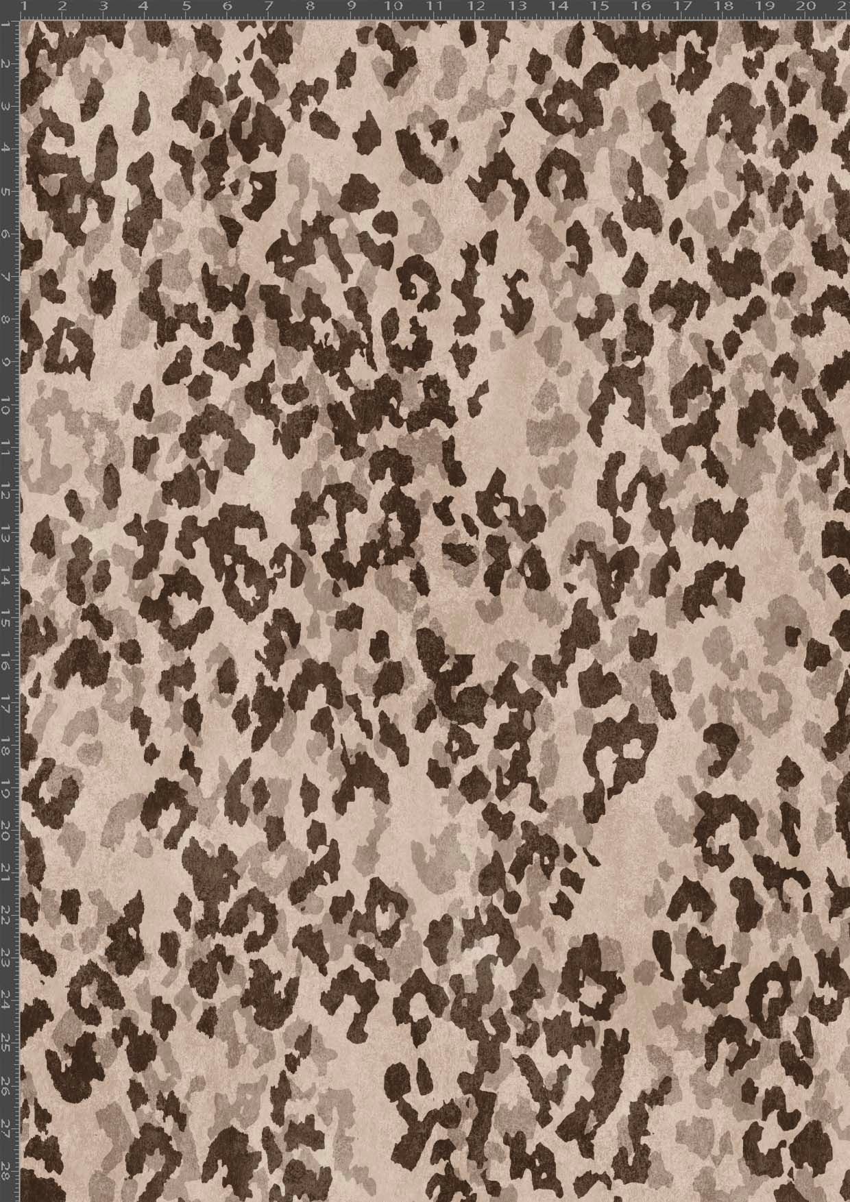 Estampado de leopardo en tonos marrones y beige.