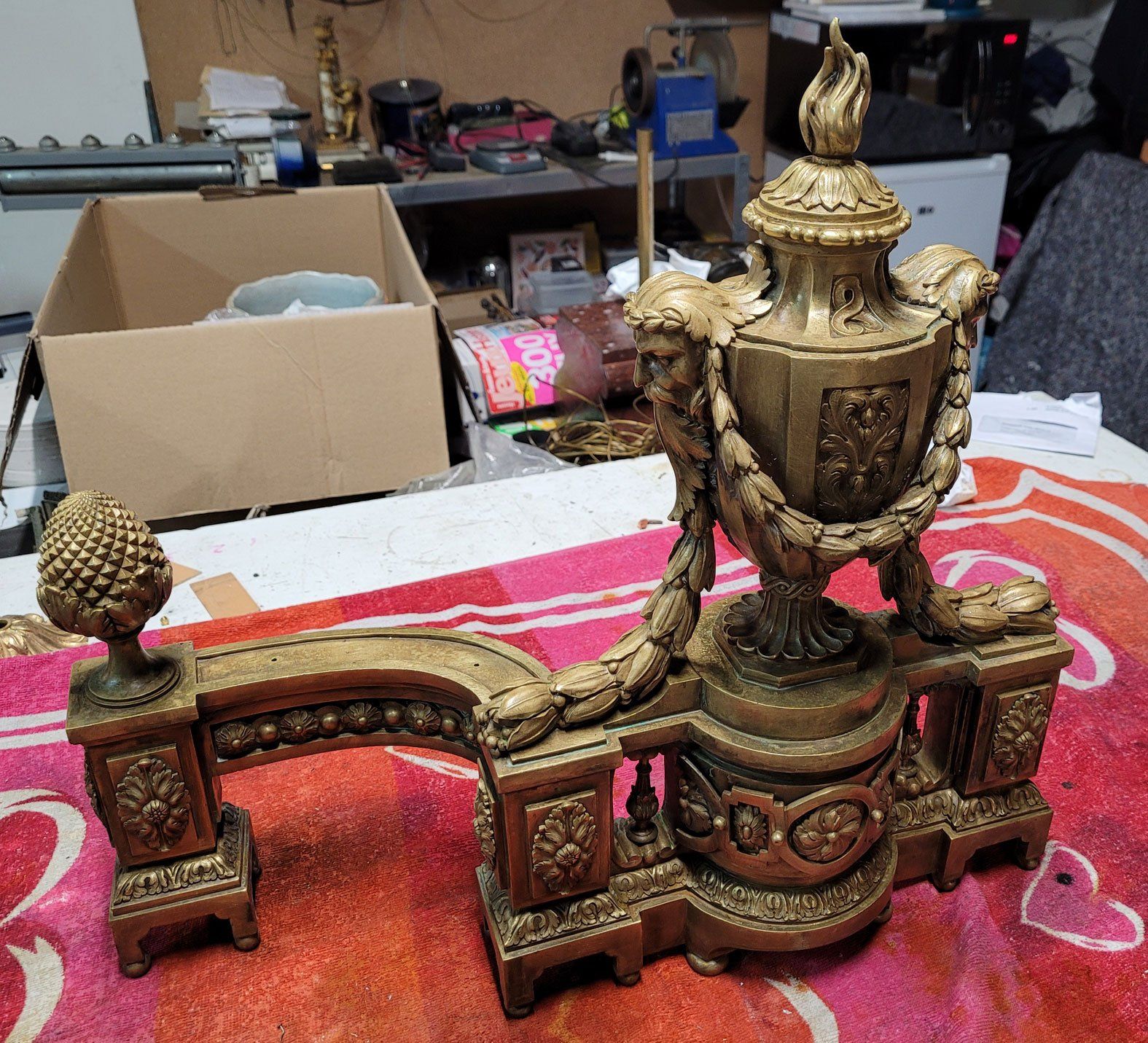 Chenêts en bronze - Avant