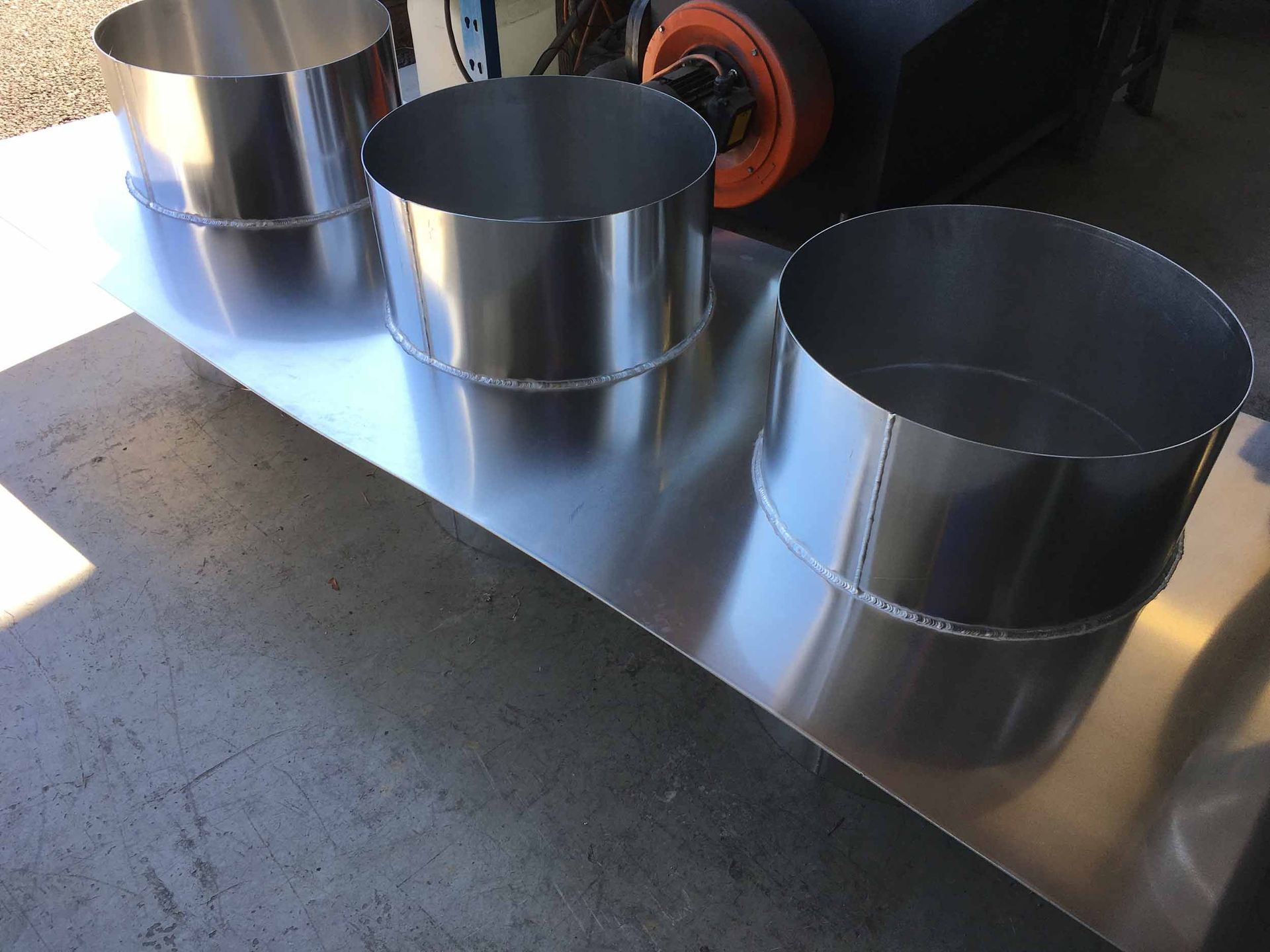 Futterrohre in Aluminium geschweisst – Klopfenstein Spenglerei