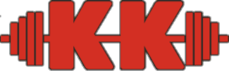 Punainen käsipaino, jossa on k-kirjain.