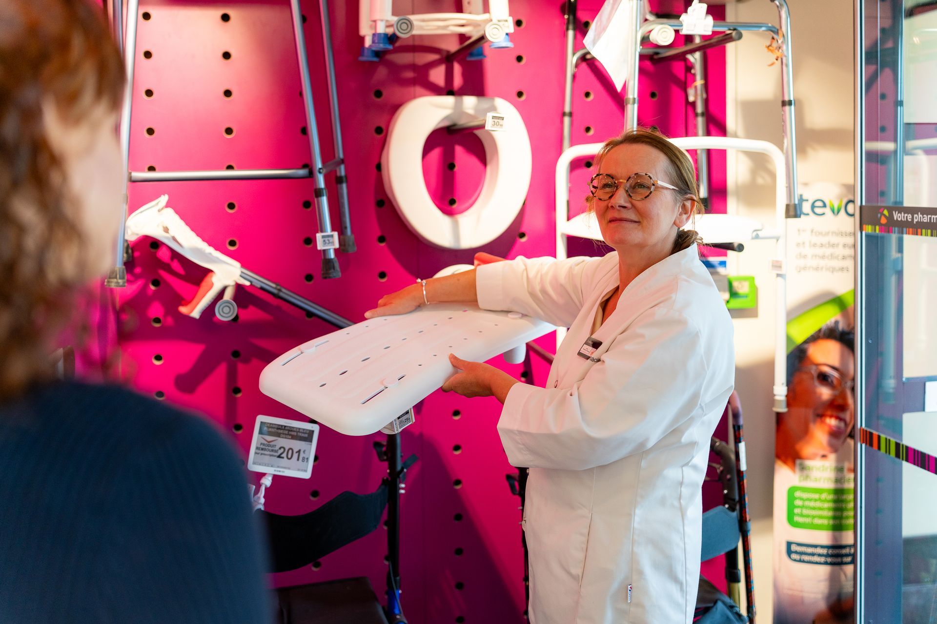 Télécommande d'un fauteuil électrique.