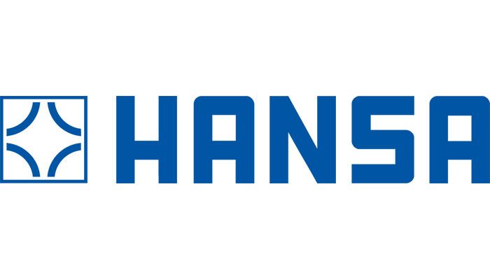 Das Logo von Hansa ist blau und weiß und hat einen Stern darauf.