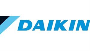 Das Daikin-Logo ist blau und schwarz auf weißem Hintergrund.
