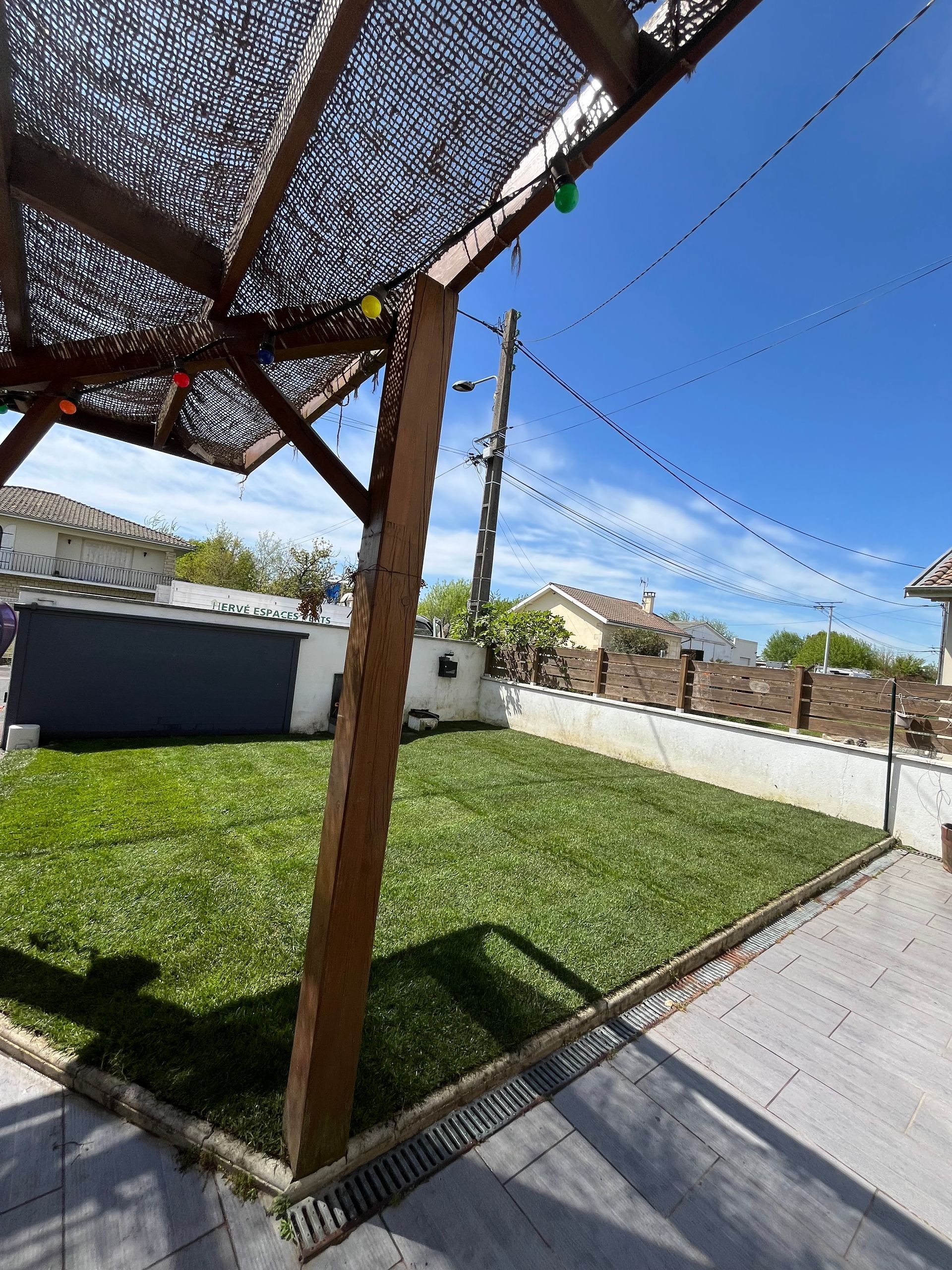 Carré de terre verdoyant