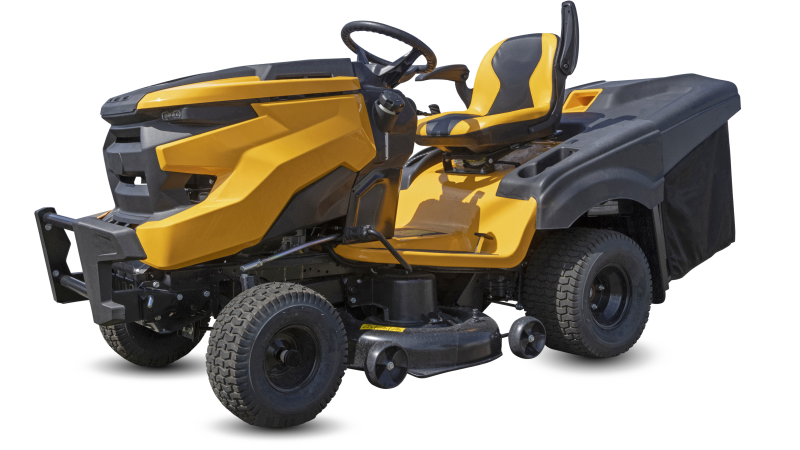 Illustration d'un tracteur-tondeuse