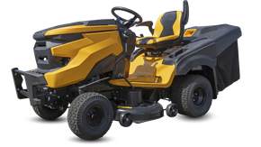 Illustration d'un tracteur-tondeuse