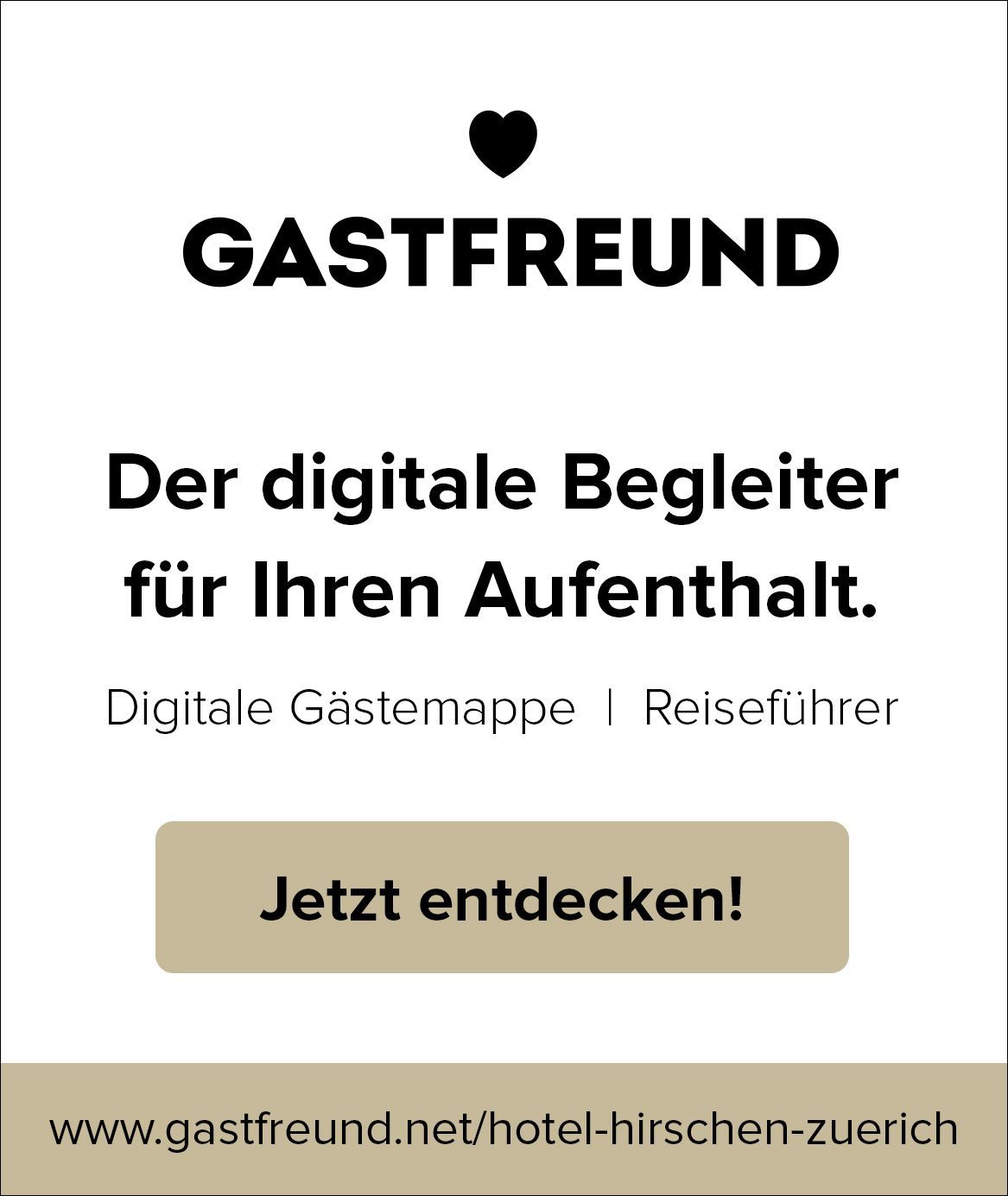 Gastfreund - Hotel Hirschen in Zürich