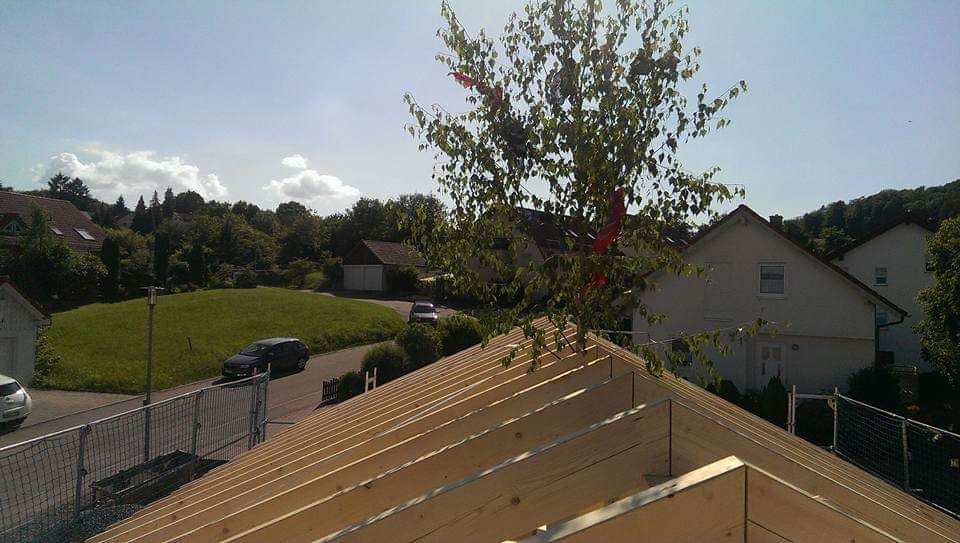 Dachkonstruktion in Neubau