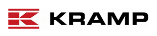 Un logotipo rojo y negro de Kramp sobre un fondo blanco.