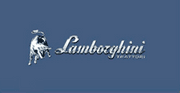 El logotipo de Lamborghini está sobre un fondo azul.