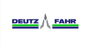 Un logotipo de Deutz Fahr sobre un fondo blanco.