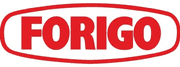 Un logotipo de Forigo rojo y blanco sobre un fondo blanco.
