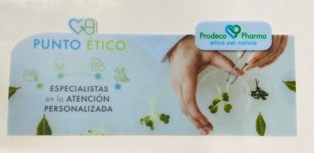 Logotipo con manos cuidando plantas, texto 